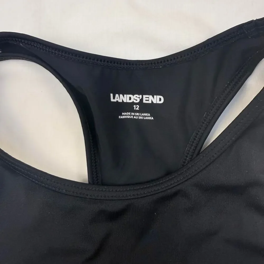Lands-end Youth Black Swimsuit-one-piece